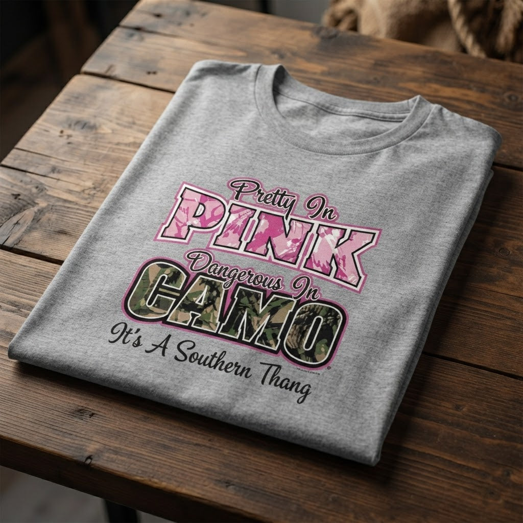 Pretty in Pink & Dangerous | Southern Girl Camo T-Shirt