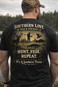 Hunt, Fish, Repeat T-shirt - Southern Love Tees & Apparel - Southern pride apparel, hand-pressed DTF shirt