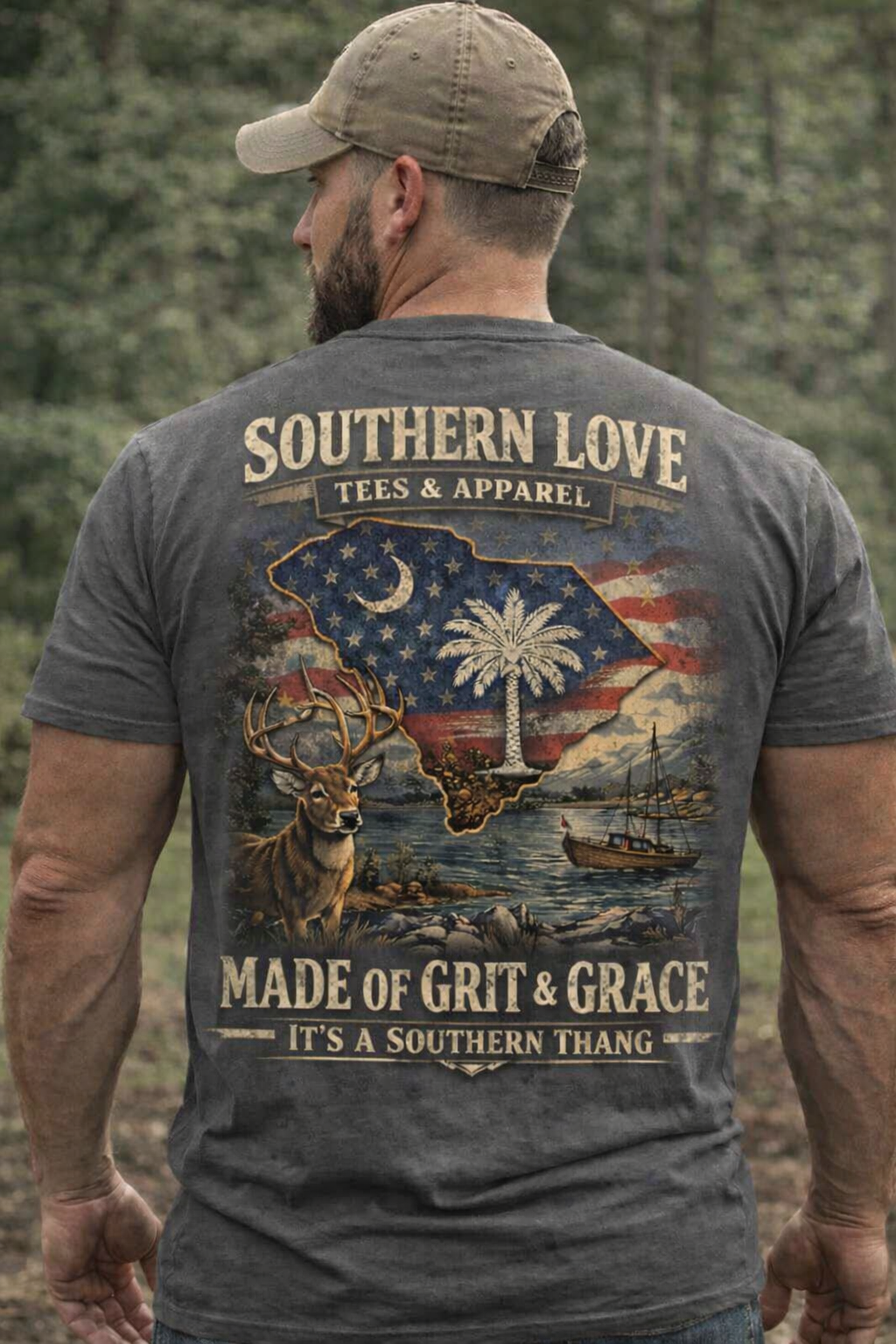 Made Of Grit & Grace Tshirt - Southern Love Tees & Apparel - Southern pride apparel, hand-pressed DTF shirt