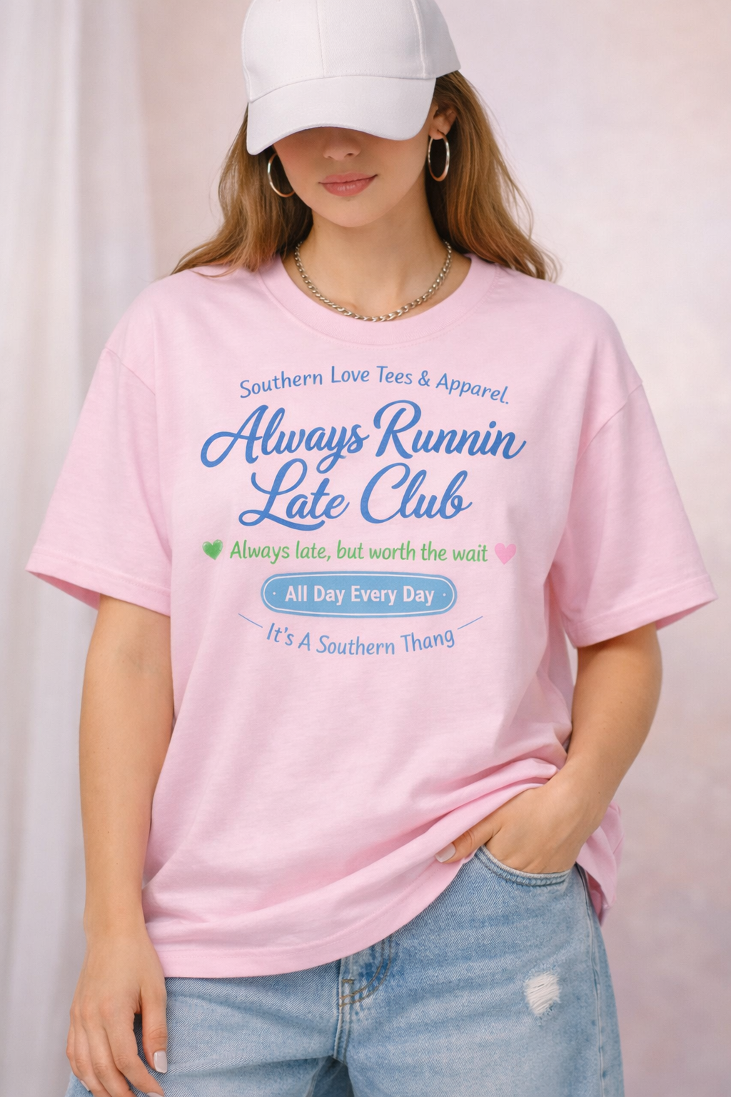 Always Runnin Late Club Shirt - Southern Love Tees & Apparel - Southern pride apparel, hand-pressed DTF shirt