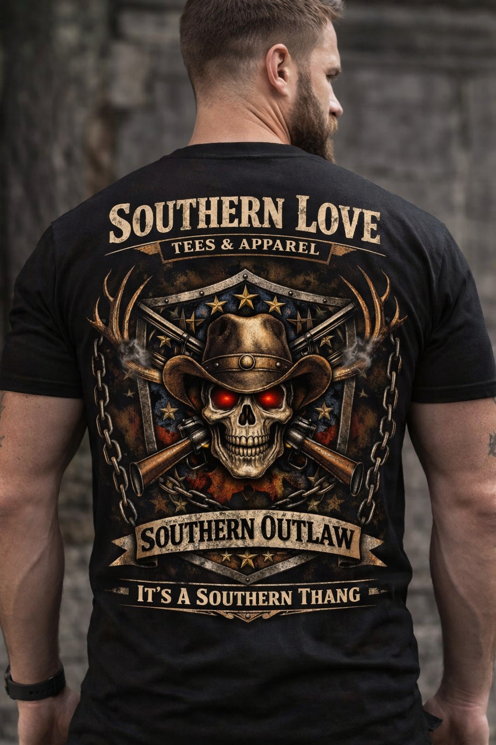 Southern Outlaw T-shirt - Southern Love Tees & Apparel - Southern pride apparel, hand-pressed DTF shirt