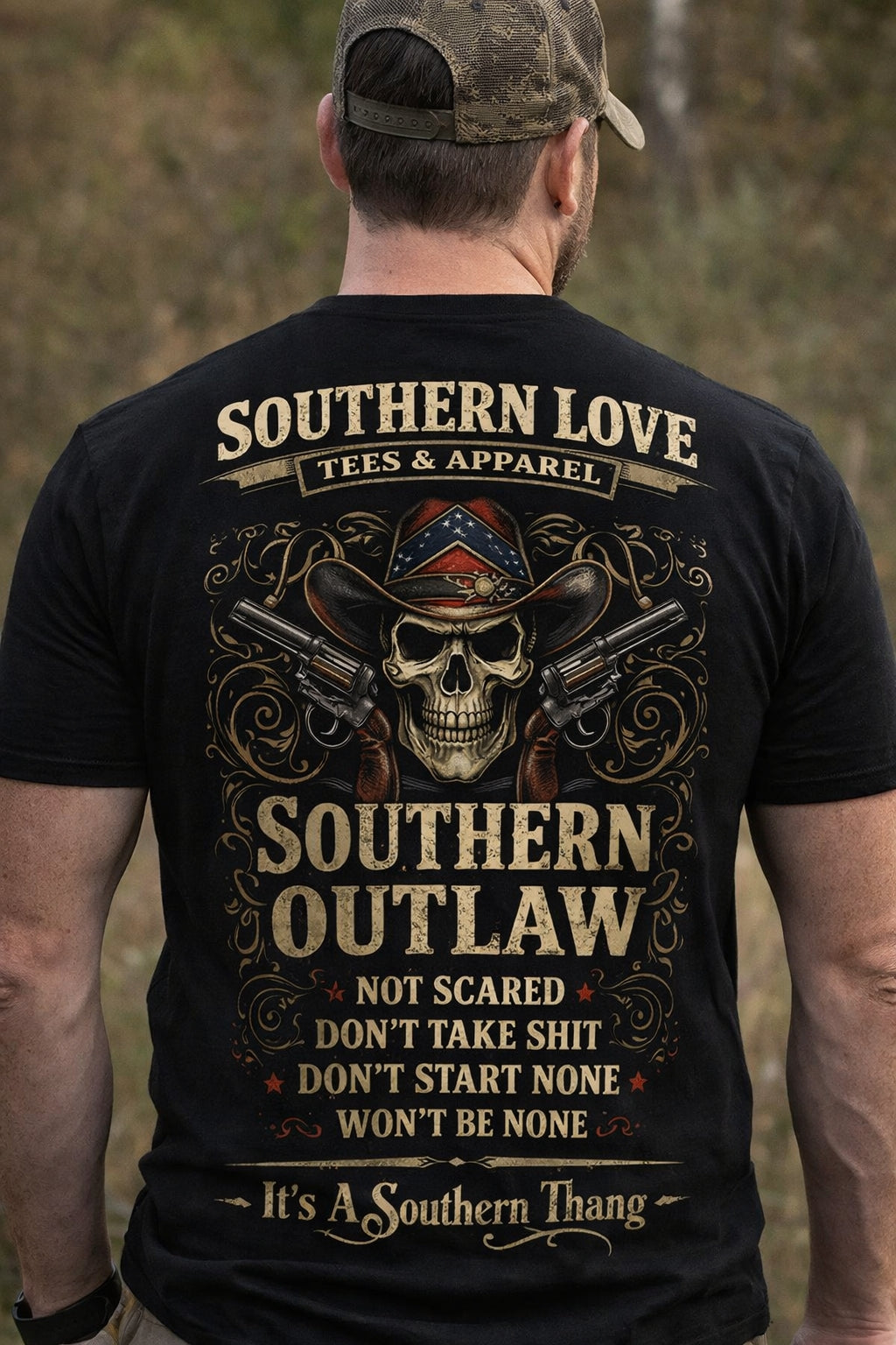 Southern Outlaw T-shirt - Southern Love Tees & Apparel - Southern pride apparel, hand-pressed DTF shirt