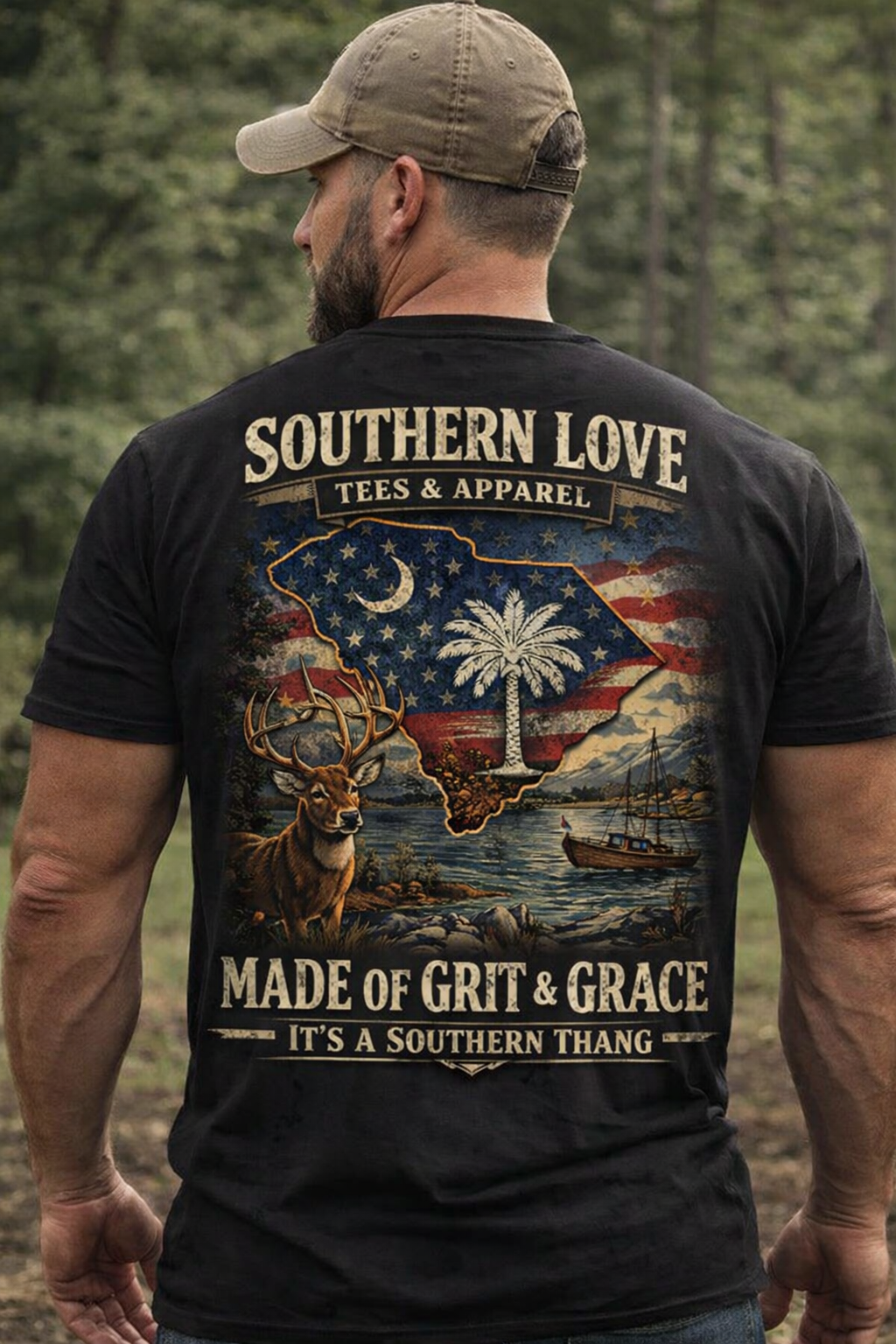 Made Of Grit & Grace Tshirt - Southern Love Tees & Apparel - Southern pride apparel, hand-pressed DTF shirt