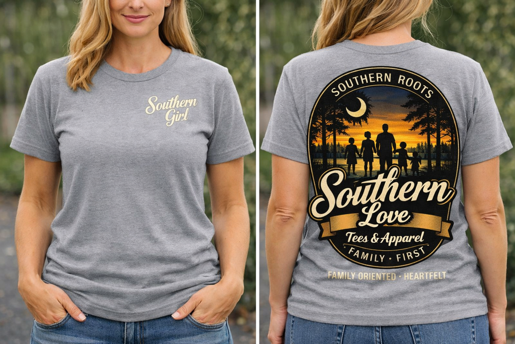 Southern Roots - Southern Love Tees & Apparel - Southern pride apparel, hand-pressed DTF shirt