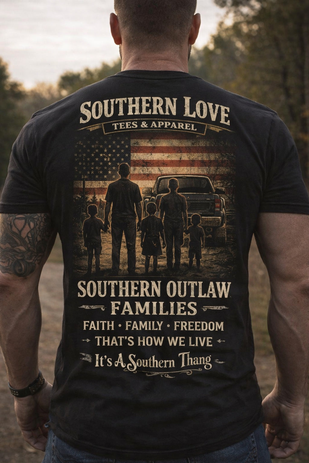 Southern Outlaw Families T-shirt - Southern Love Tees & Apparel - Southern pride apparel, hand-pressed DTF shirt