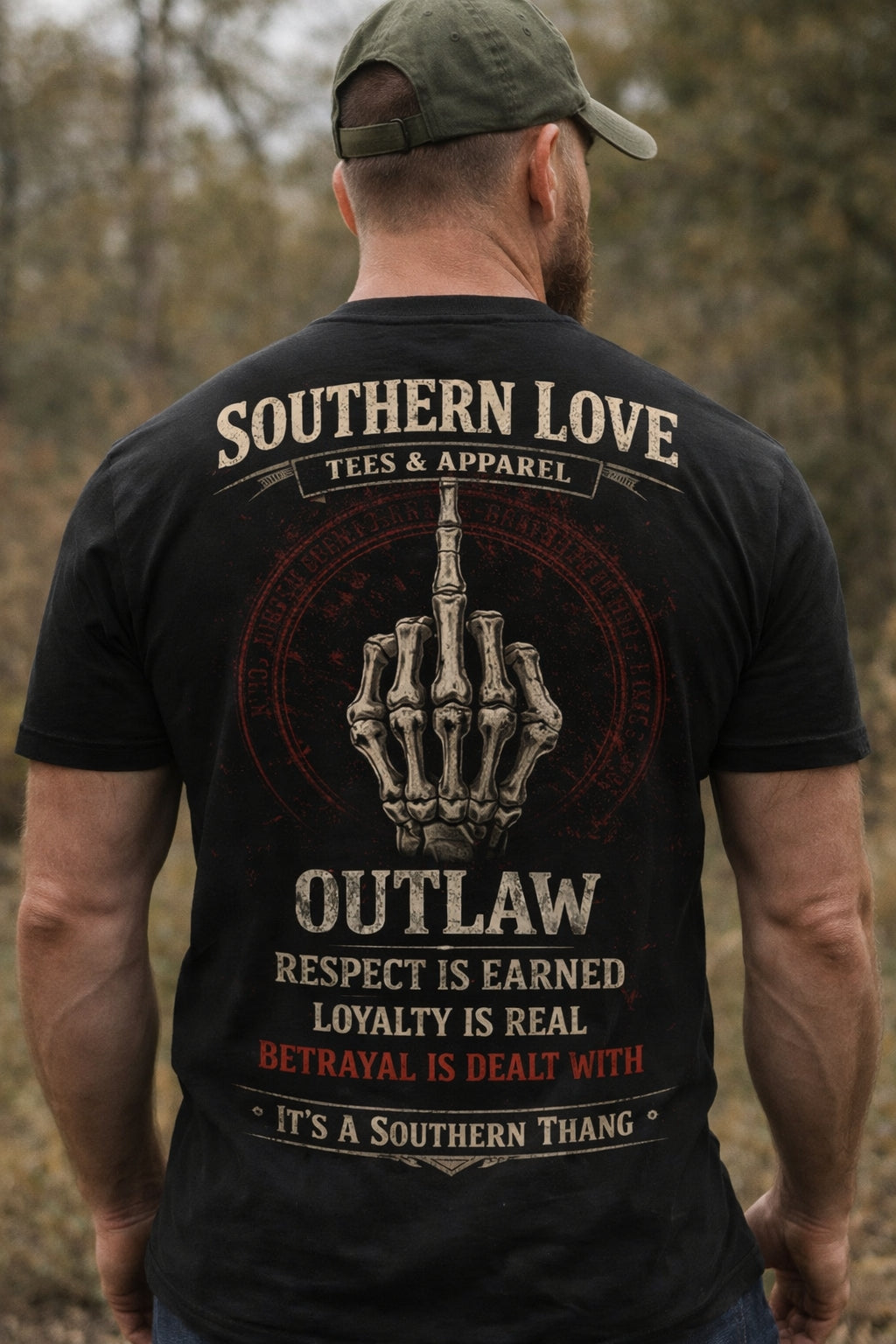 Outlaw T-shirt - Southern Love Tees & Apparel - Southern pride apparel, hand-pressed DTF shirt