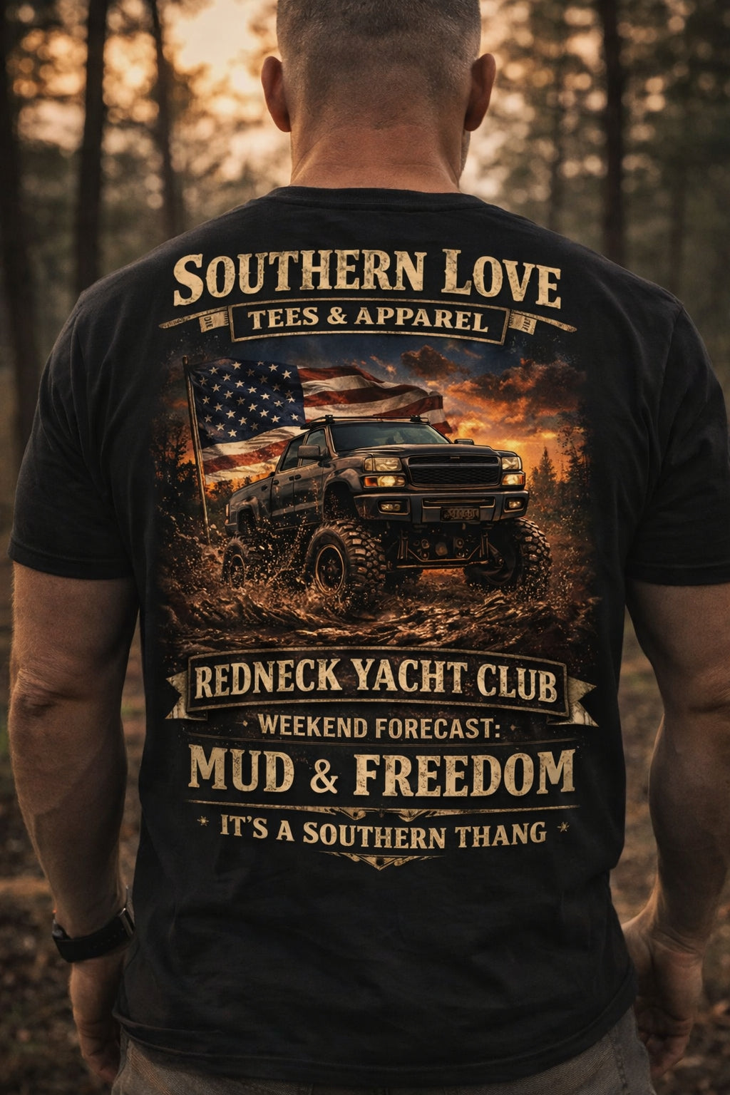 Mud & Freedom T-shirt - Southern Love Tees & Apparel - Southern pride apparel, hand-pressed DTF shirt
